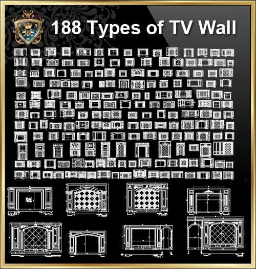 ᩱ88 Types of TV Wall CAD Drawings᪢></p>
			<p style=